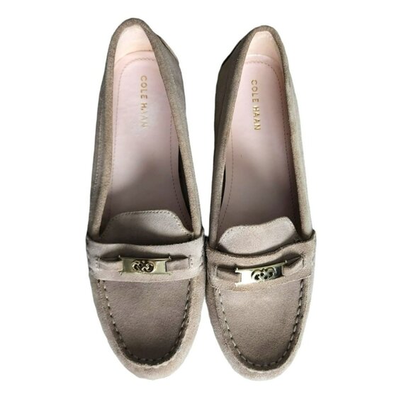 Cole Haan Women's Suede Leather Driving Moccasin Casual Classic Loafers Tan 9B - Picture 2 of 11